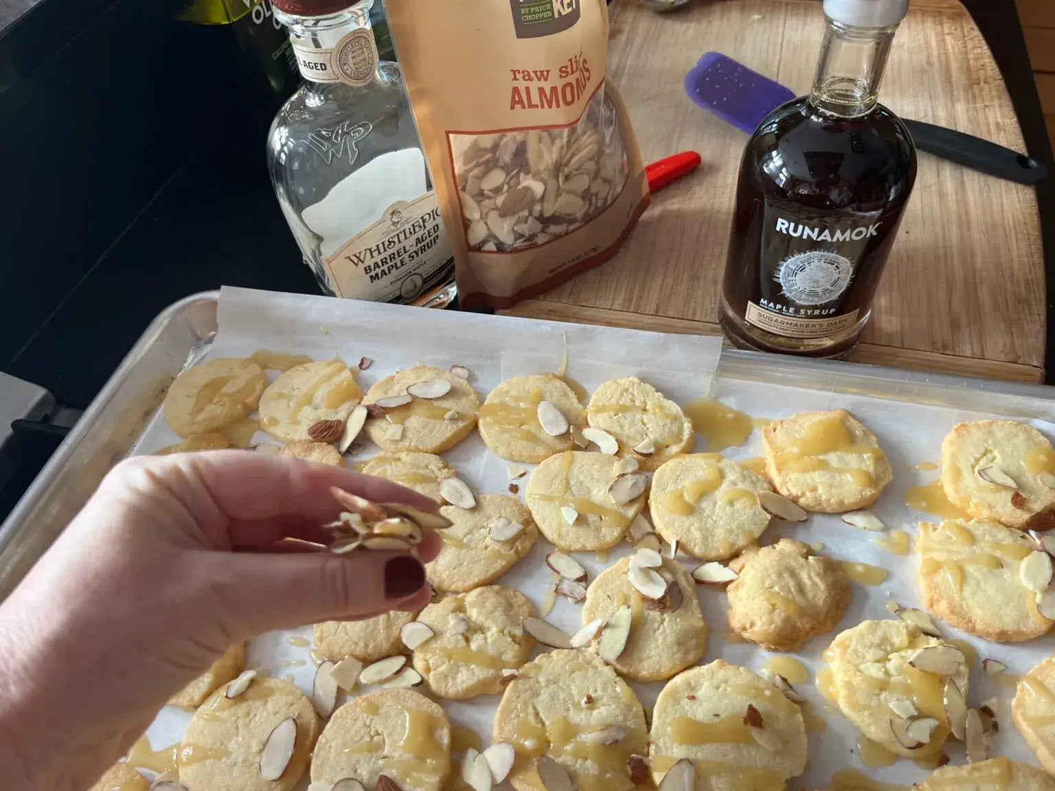Runamok Maple - Recipe Almond Cookies with Maple Glaze