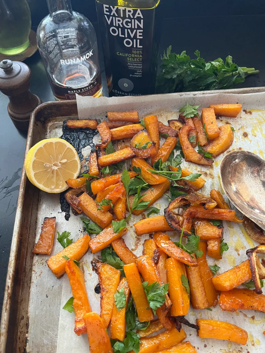 Lemony Maple Roasted Squash