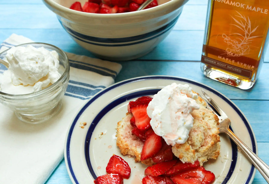 Strawberry Shortcake with Ginger Infused Maple
