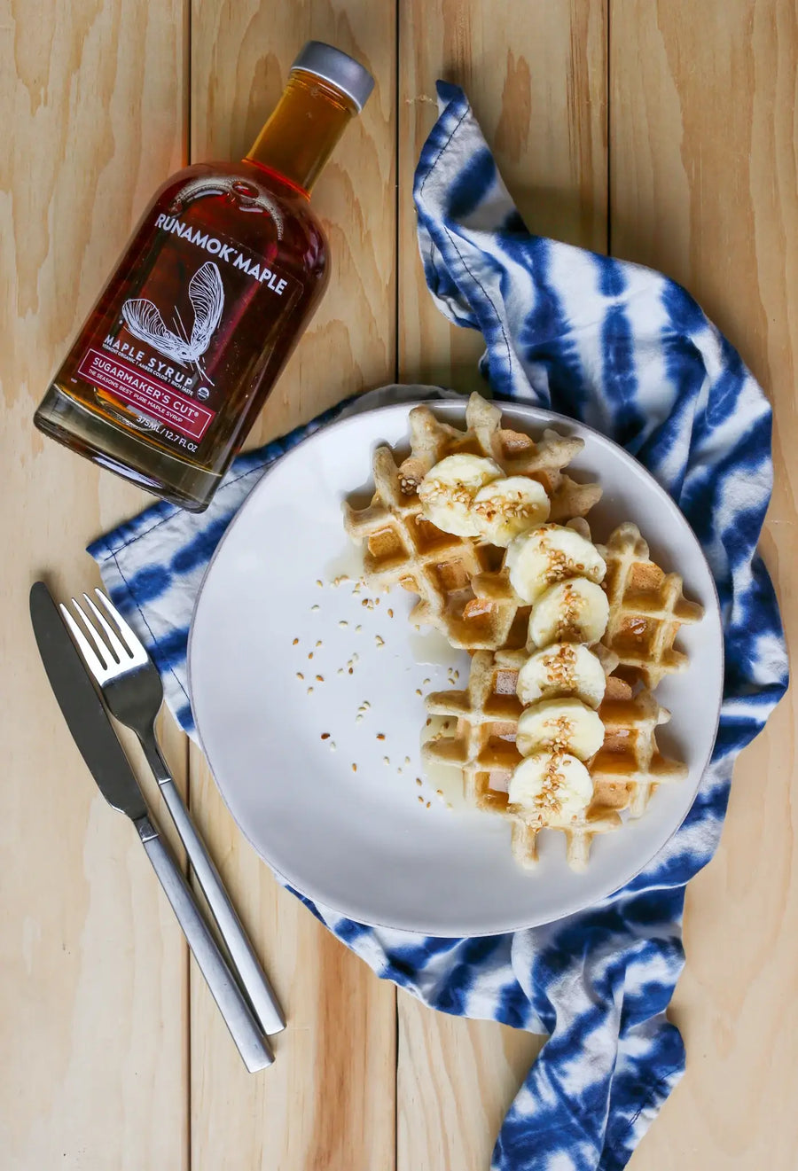 Tahini Sesame Seed Waffles